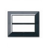 PLAQUE ZAMA 44 RECTANGULAIRE GRIS FONCE METALLISÉ 6+6 MODULES|sfh|78455e562115|