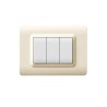 PLAQUE TECHNOPOLYMERE 44 RECTANGULAIRE SABLE 3 MODULES|sfh|a79dc9fed809|