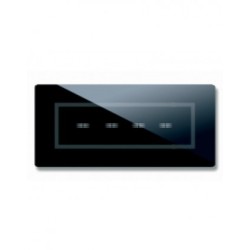 PLAQUE VERA 44 TOUCH RECTANGULAIRE NOIR ABSOLU 7 MODULES 4 COMMANDES|sfh|b12a621245c1|