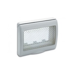PLAQUE ETANCHE ENCASTREE RECTANGULAIRE 1-3 MODULES S45 BLANC|sfh|d35f8b18f8c4|