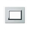 PLAQUE VERA 44 RECTANGULAIRE ALUMINIUM NATUREL BROSSÉ 3 MODULES|sfh|fbc49bcb30f9|