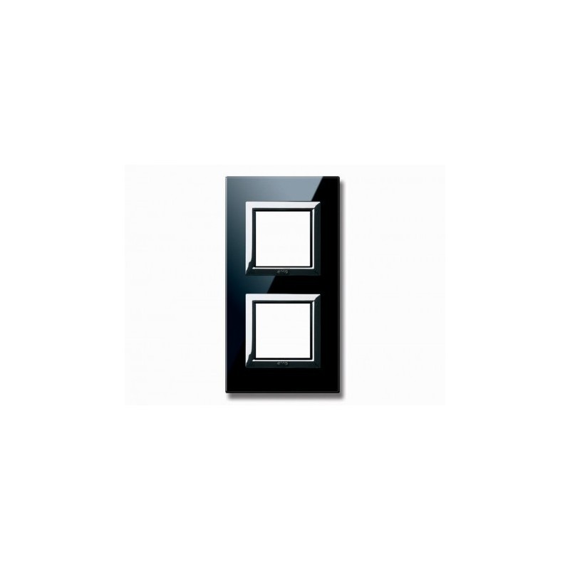 PLAQUE VERA 44 CARREE EN VERRE NOIR ABSOLU 2+2 MODULES|sfh|46eafdc15801|