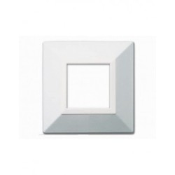 PLAQUE ZAMA 44 CARRÉE BLANC METALLISÉ 2 MODULES|sfh|3a9bea2f021d|