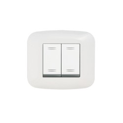 PLAQUE YES 45 CARREE BLANC 2 MODULES|sfh|e093b72c11b8|